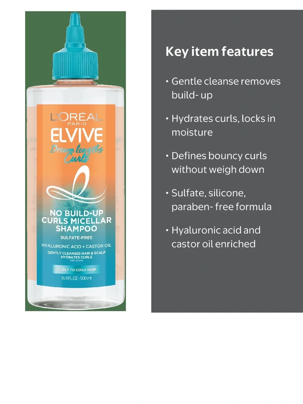 L’ORÉAL Elvive Dream Lengths Curls No Build-Up Micellar Shampoo